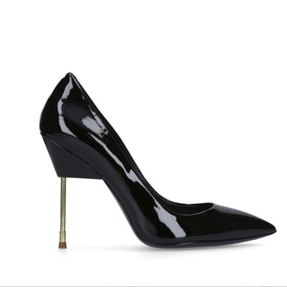 Kurt Geiger London Britton Court Shoes Black Patent Pumps